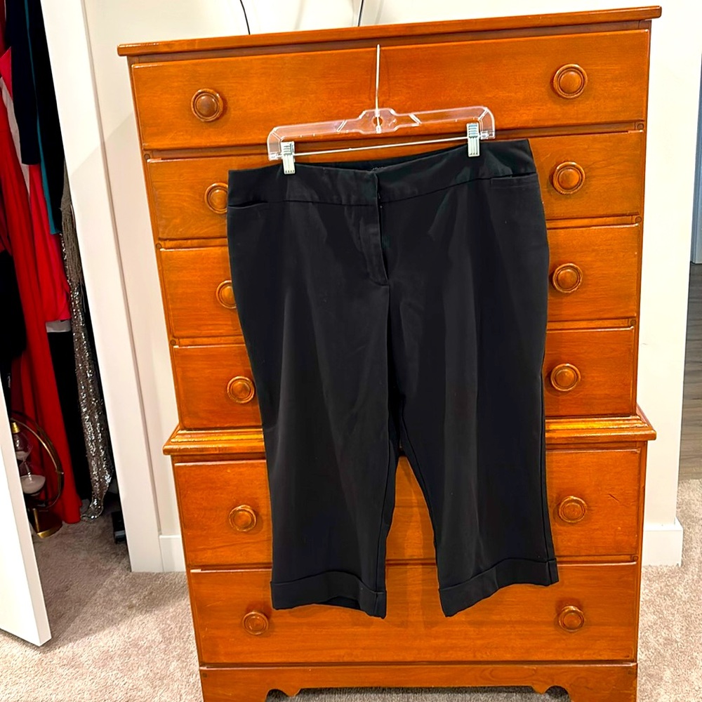 Double hook and button as well as zipper closure. Wide calf
